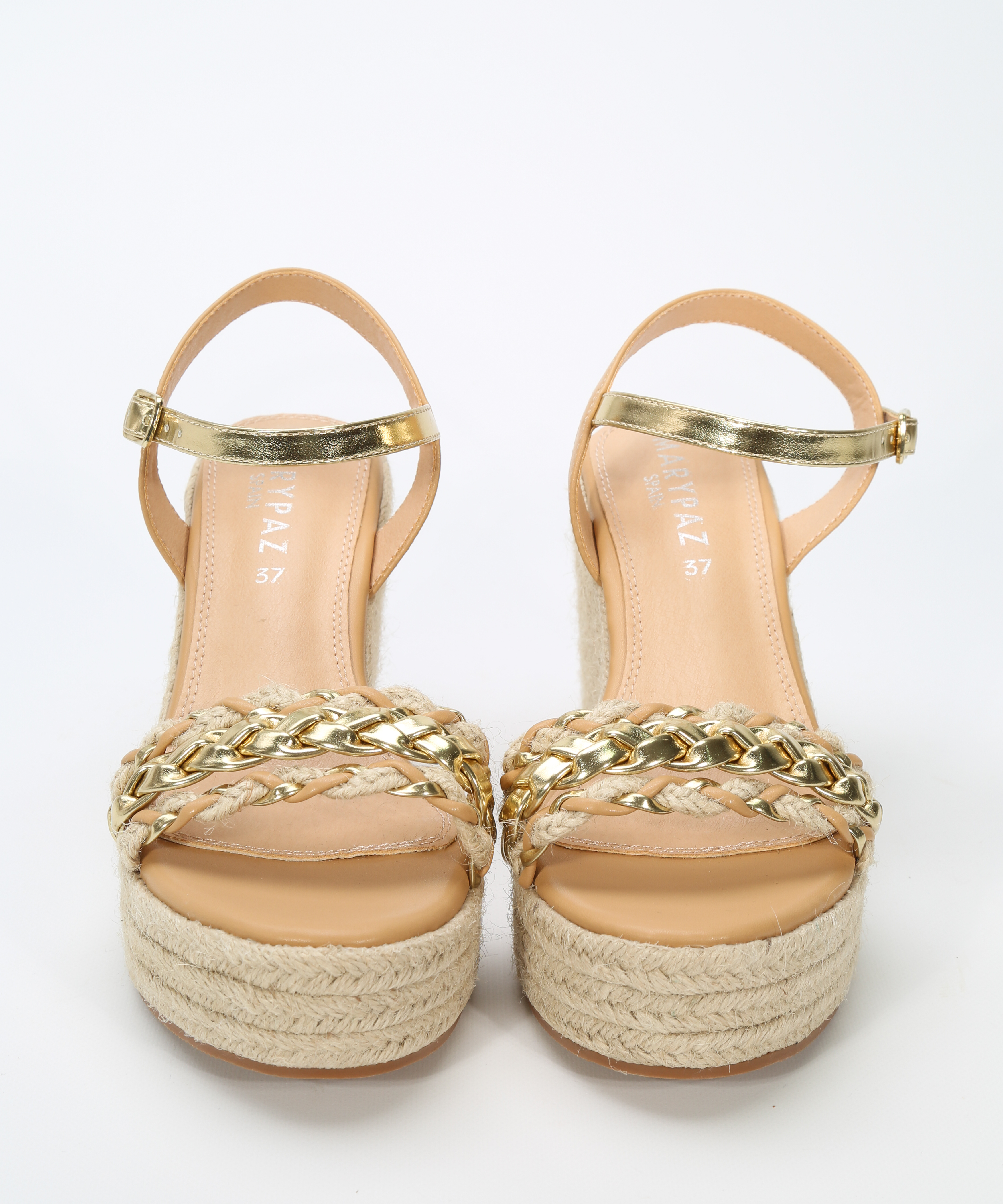 Sandalias cuñas esparto trenzadas 